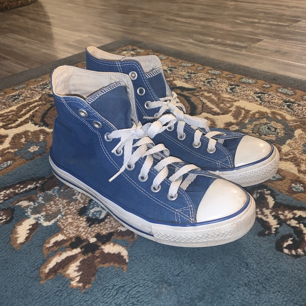 Converse Blue and White Chuck Taylor High-Top Sneakers
